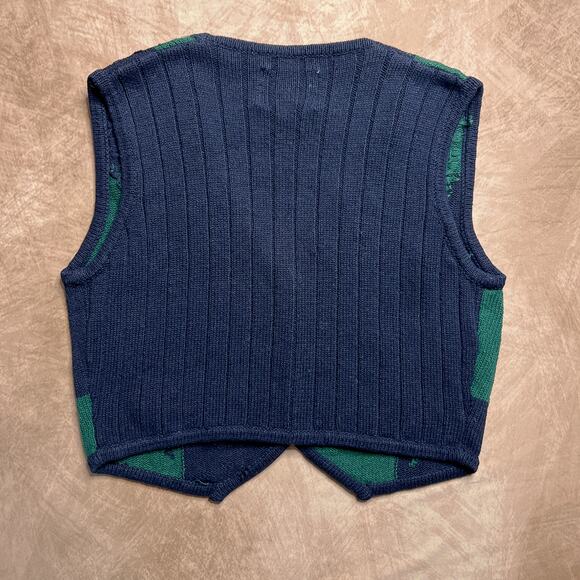 Vintage 90s Christopher & Banks Hand Embroidered Holiday Sweater Vest Christmas - Picture 2 of 6